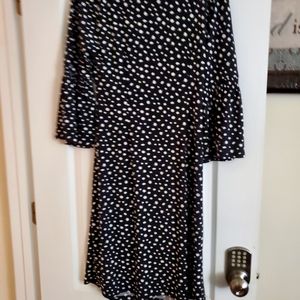 Talbots black and white dress size large